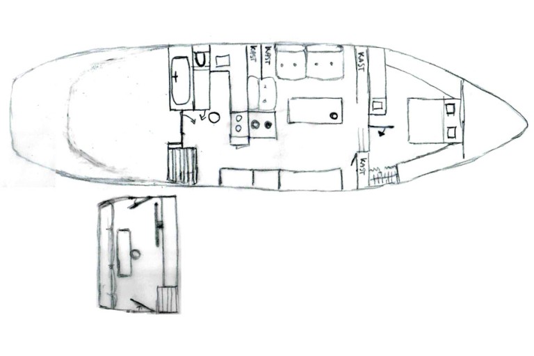 Cotre Péniche à voile 18.00 avec ES-TRIN