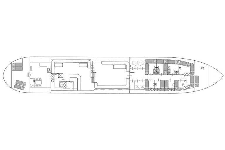 Dreimast-Charterklipper 24 Nächte oder 75 Tage Gäste