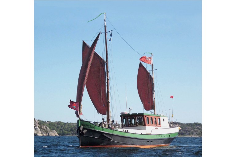 Cotre à voile 15.45, grande zone de navigation