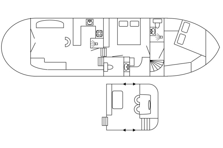 Yacht Chalutier 48, de mer