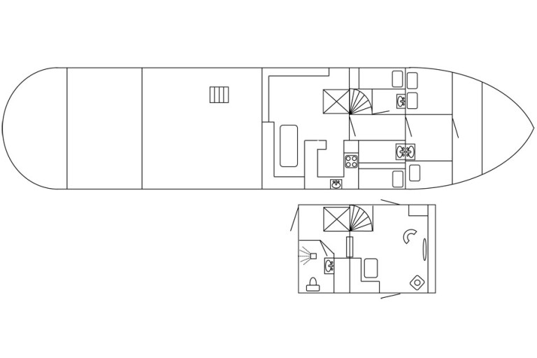Ehemaliges Wasserstraßenbehörde / Wohnschiff 23.23, ES-TRIN- Rhein Zertifiziert
